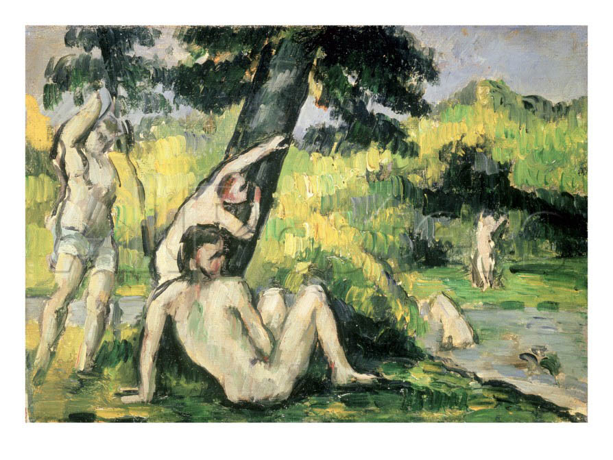 The Bathing Place - Paul Cezanne Painting